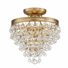 Crystorama Calypso 3 Light Ceiling Mount - Vibrant Gold - 130-VG_CEILING Crystorama Calypso 3 Light Ceiling Mount - Vibrant Gold - 130-VG_CEILING