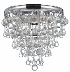 Crystorama Calypso 3 Light Chrome Flush Mount - 135-CH Crystorama Calypso 3 Light Chrome Flush Mount - 135-CH