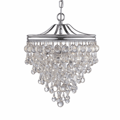 Crystorama Calypso 3 Light Chrome Mini Chandelier - 130-CH