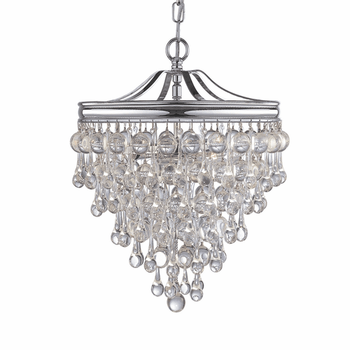 Crystorama Calypso 3 Light Chrome Mini Chandelier - 130-CH