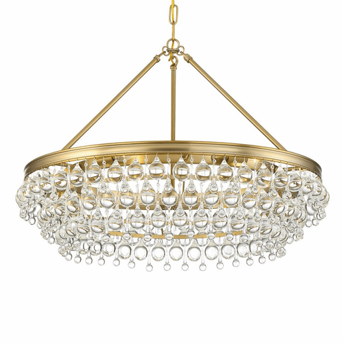 Crystorama Calypso 6 Light Chandelier - Vibrant Gold - 275-VG