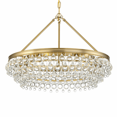 Crystorama Calypso 6 Light Chandelier - Vibrant Gold - 275-VG