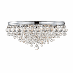 Crystorama Calypso 6 Light Crystal Teardrop Chrome Ceiling Mount - 138-CH