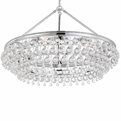 Crystorama Calypso 6 Light Crystal Teardrop Chrome Chandelier - 275-CH Crystorama Calypso 6 Light Crystal Teardrop Chrome Chandelier - 275-CH