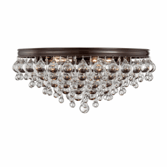 Crystorama Calypso 6 Light Crystal Teardrop Vibrant Bronze Ceiling Mount - 138-VZ Crystorama Calypso 6 Light Crystal Teardrop Vibrant Bronze Ceiling Mount - 138-VZ