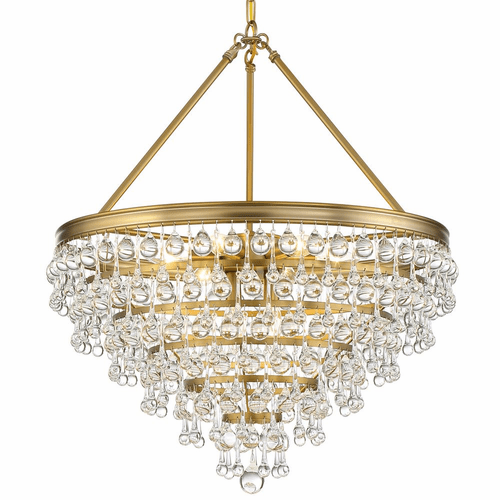 Crystorama Calypso 8 Light Chandelier - Vibrant Gold - 137-VG