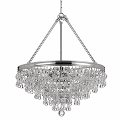 Crystorama Calypso 8 Light Crystal Teardrop Chrome Chandelier - 137-CH