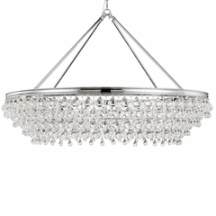 Crystorama Calypso 8 Light Crystal Teardrop Chrome Chandelier - 278-CH