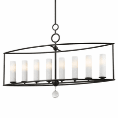 Crystorama Cameron 8 Light English Bronze Linear Chandelier I - 9268-EB