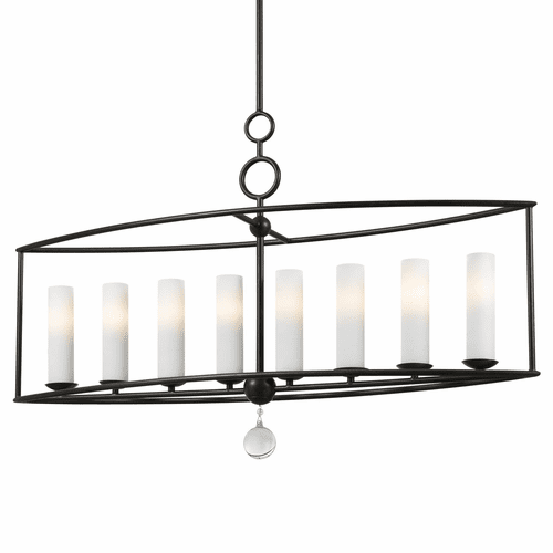 Crystorama Cameron 8 Light English Bronze Linear Chandelier I - 9268-EB