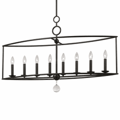 Crystorama Cameron 8 Light English Bronze Linear Chandelier II - 9168-EB