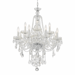 Crystorama Candace 12 Light Chandelier - Polished Chrome - CAN-A1312-CH-CL-SAQ