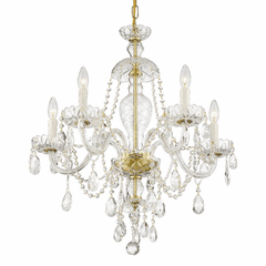 Crystorama Candace 5 Light Chandelier - Polished Brass - CAN-A1305-PB-CL-MWP