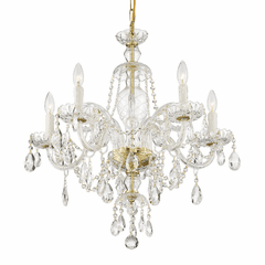Crystorama Candace 5 Light Chandelier - Polished Brass - CAN-A1306-PB-CL-SAQ