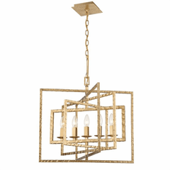 Crystorama Capri 5 Light Chandelier - Antique Gold - 336-GA