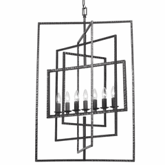 Crystorama Capri 7 Light Raw Steel Chandelier - 339-RS Crystorama Capri 7 Light Raw Steel Chandelier - 339-RS