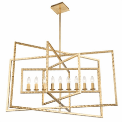 Crystorama Capri 9 Light Chandelier - Antique Gold - 337-GA