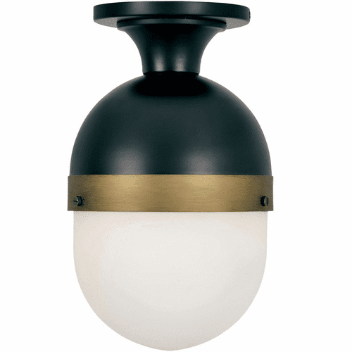 Crystorama Capsule 1 Light Outdoor Ceiling Mount - Matte Black - CAP-8500-MK-TG