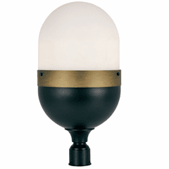 Crystorama Capsule 3 Light Outdoor Lantern Post - Matte Black - CAP-8509-MK-TG