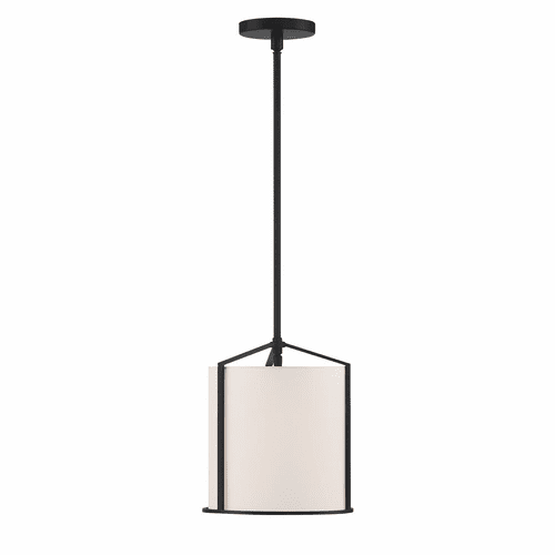 Crystorama Carlyn 1 Light Pendant - Black - CAR-9201-BK