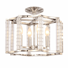 Crystorama Carson 4 Light Ceiling Mount - Polished Nickel - 8854-PN_CEILING Crystorama Carson 4 Light Ceiling Mount - Polished Nickel - 8854-PN_CEILING