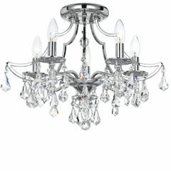 Crystorama Cedar 5 Light Swarovski Polished Chrome Ceiling Mount - 5930-CH-CL-S