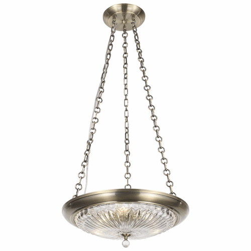 Crystorama Celina 3 Light Antique Brass Mini Chandelier - 9943-AB