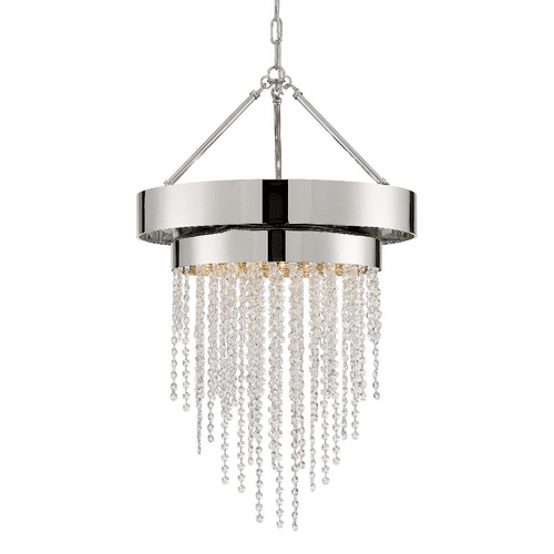 Crystorama Clarksen 5 Light Chandelier - Polished Nickel - CLA-A3205-PN-CL-MWP