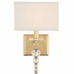 Crystorama Clover 1 Light Wall Mount - Aged Brass - CLO-8892-AG