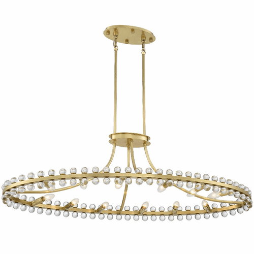 Crystorama Clover 12 Light Chandelier - Aged Brass - CLO-8897-AG