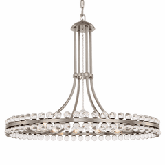 Crystorama Clover 12 Light Chandelier - Brushed Nickel - CLO-8899-BN