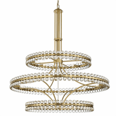 Crystorama Clover 24 Light Chandelier - Aged Brass - CLO-8000-AG