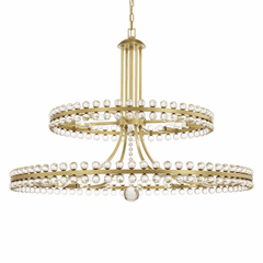 Crystorama Clover 24 Light Chandelier - Aged Brass - CLO-8890-AG