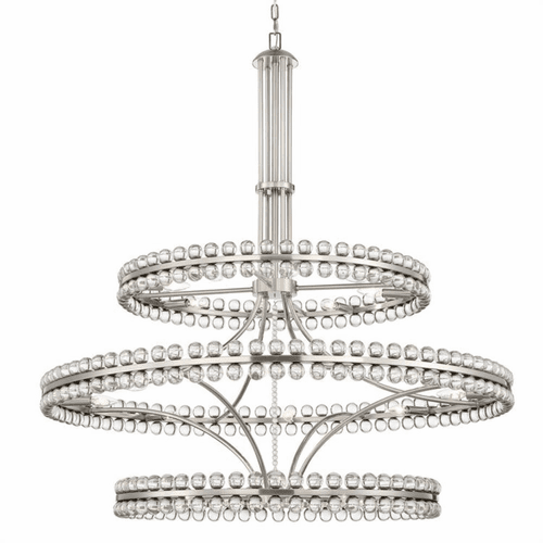 Crystorama Clover 24 Light Chandelier - Brushed Nickel - CLO-8000-BN