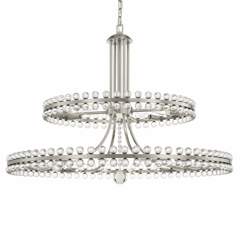 Crystorama Clover 24 Light Chandelier - Brushed Nickel - CLO-8890-BN