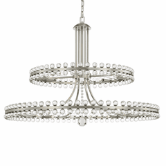 Crystorama Clover 24 Light Chandelier - Brushed Nickel - CLO-8890-BN