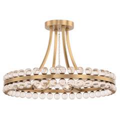 Crystorama Clover 4 Light Ceiling Mount - Aged Brass - CLO-8894-AG