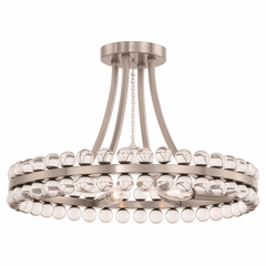 Crystorama Clover 4 Light Ceiling Mount - Brushed Nickel - CLO-8894-BN