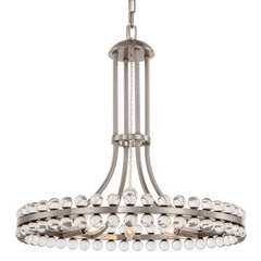 Crystorama Clover 8 Light Chandelier - Brushed Nickel - CLO-8898-BN