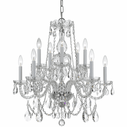 Crystorama Crystal 10 Lt Clear Spectra Crystal Chrome Chandelier II - 1130-CH-CL-SAQ