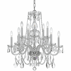 Crystorama Crystal 10 Lt Swarovski Strass Crystal Chrome Chandelier IV - 1130-CH-CL-S