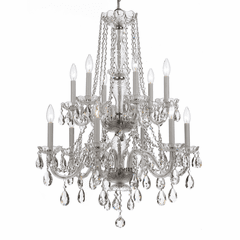 Crystorama Crystal 12 Lt Clear Spectra Crystal Chrome Chandelier III - 1137-CH-CL-SAQ