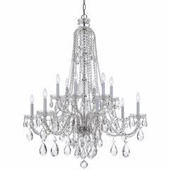 Crystorama Crystal 12 Lt Clear Swarovski Strass Crystal Chrome Chandelier I - 1112-CH-CL-S Crystorama Crystal 12 Lt Clear Swarovski Strass Crystal Chrome Chandelier I - 1112-CH-CL-S