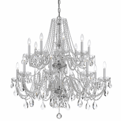 Crystorama Crystal 16 Lt Clear Swarovski Strass Crystal Chandelier I - 1139-CH-CL-S Crystorama Crystal 16 Lt Clear Swarovski Strass Crystal Chandelier I - 1139-CH-CL-S