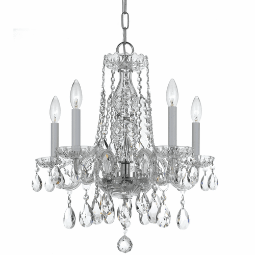 Crystorama Crystal 5 Lt Spectra Crystal Chrome Mini Chandelier - 1061-CH-CL-SAQ