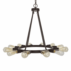Crystorama Dakota 12 Light Bronze Chandelier - 9045-CZ