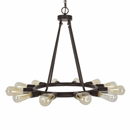 Crystorama Dakota 12 Light Bronze Chandelier - 9045-CZ
