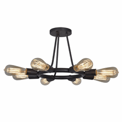Crystorama Dakota 8 Light Bronze Ceiling Mount - 9043-CZ