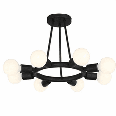 Crystorama Dakota 8 Light Ceiling Mount - Black - 9043-BK