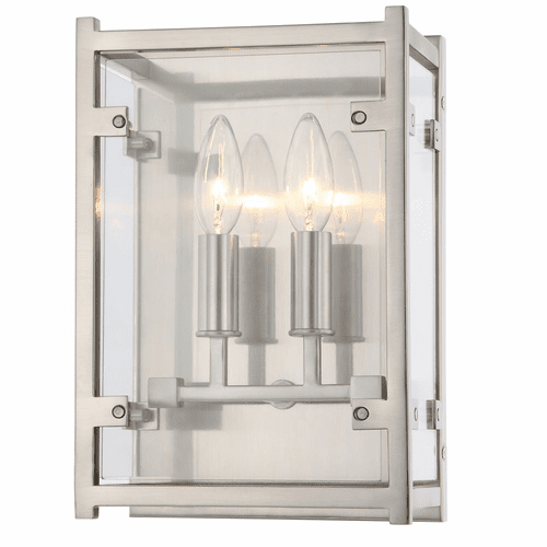 Crystorama Danbury 2 Light Wall Mount - Brushed Nickel - DAN-8792-BN